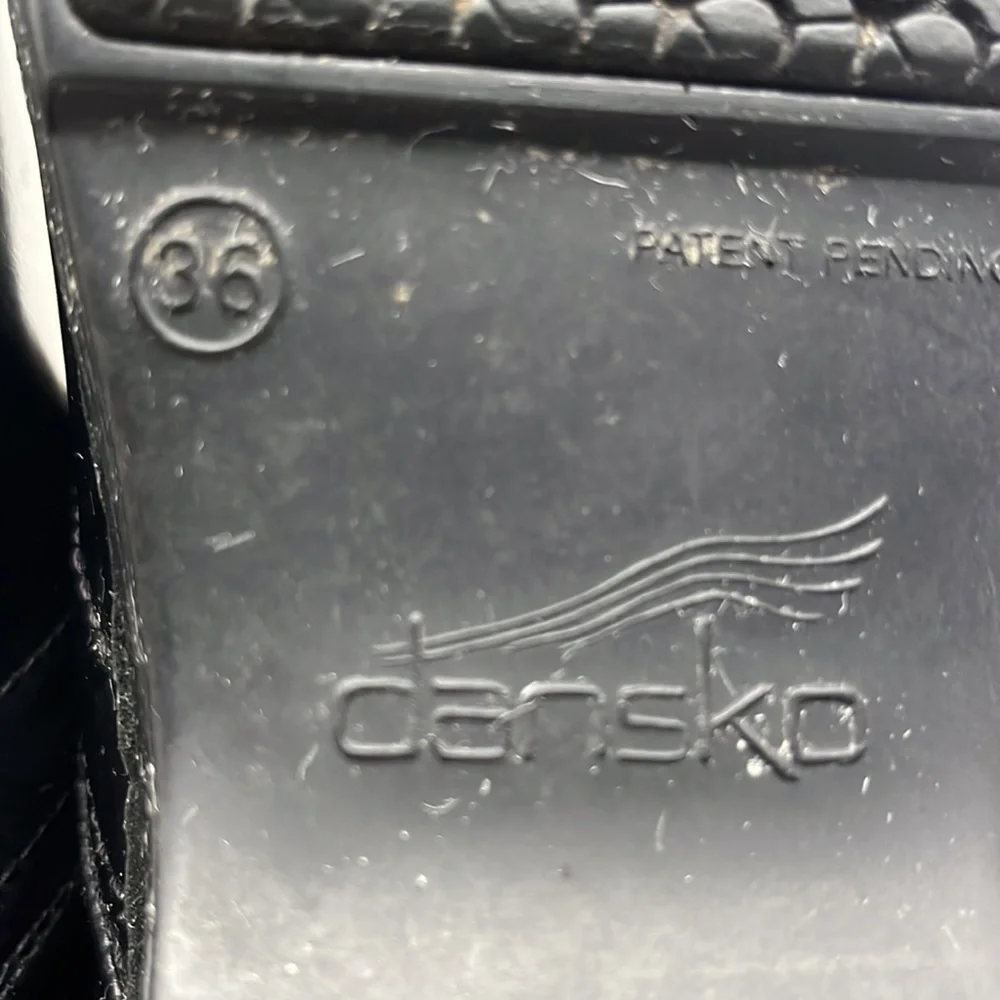 Dansko Black Leather Clog Sz 36. DAN1229D - Picture 8 of 8